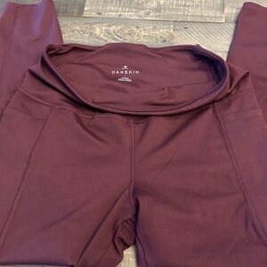 Danskin full length leggings burgundy size L